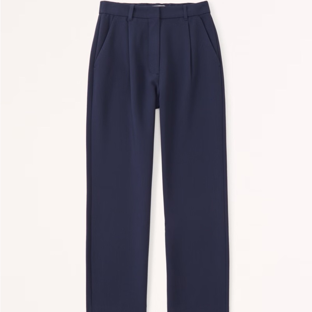 Abercrombie Navy Tailored Straight Pant size 12